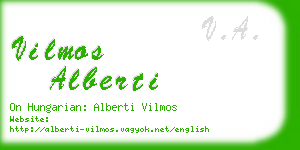 vilmos alberti business card